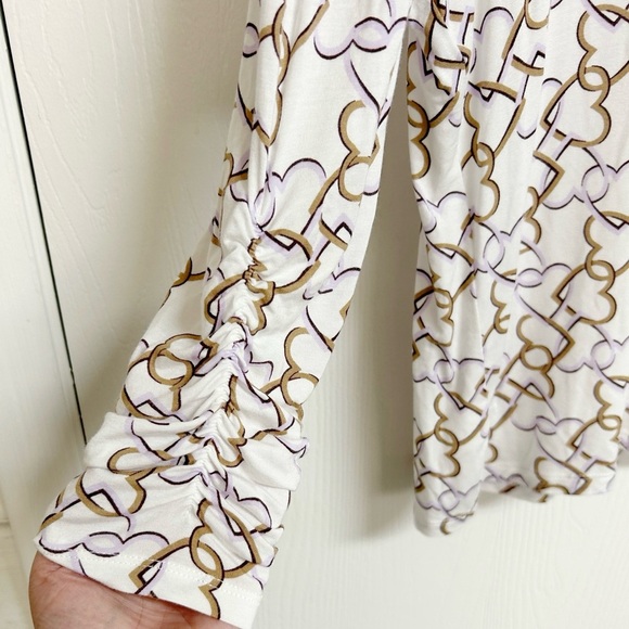 Ann Taylor Women’s Pullover Chain Heart Modal Blouse Size Large Petite - Picture 6 of 7